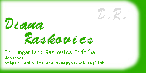 diana raskovics business card